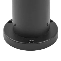 Lindby Sockelleuchte Dangan, schwarz/opal 60cm, Glas, Sensor