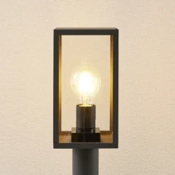 Lindby Wegeleuchte Filimon, 80 cm, anthrazit, IP44, E27