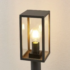 Lindby Wegeleuchte Filimon, 80 cm, anthrazit, IP44, E27