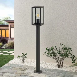 Lindby Wegeleuchte Filimon, 80 cm, anthrazit, IP44, E27