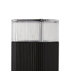 Lindby Wegeleuchte Halvar, 80cm, schwarz, IP65, GU10, Sensor