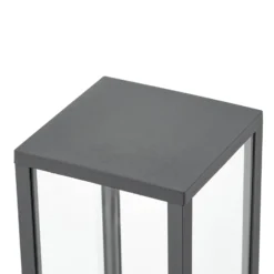Lindby Wegeleuchte Peldar, anthrazit/klar, 80 cm, Sensor