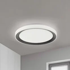 LOLA Smart Disc LED-Deckenlampe schwarz/weiß, RGBW