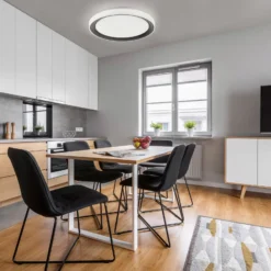 LOLA Smart Disc LED-Deckenlampe schwarz/weiß, RGBW