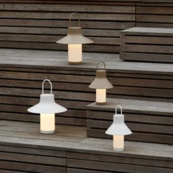 LOOM DESIGN LED-Akku-Tischleuchte Shadow Large, beige, IP65