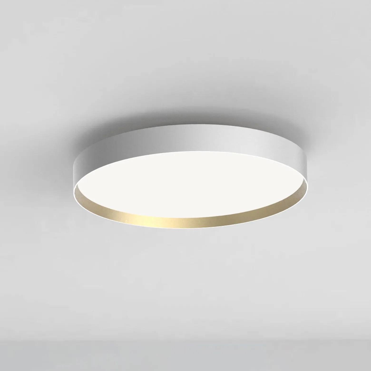 LOOM DESIGN LED-Deckenleuchte Lucia, weiß/goldfarben Ø 60 cm