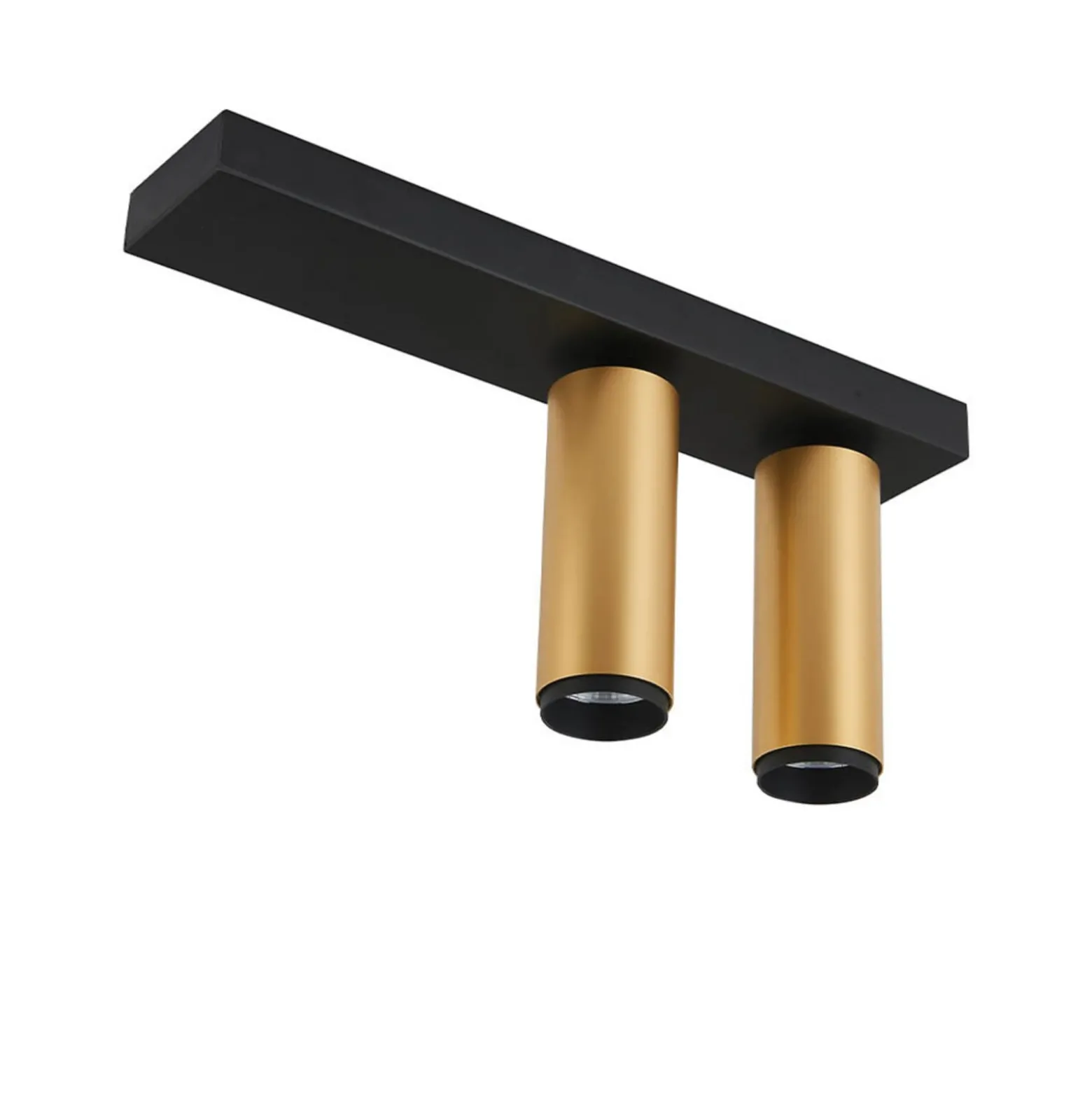 LOOM DESIGN LED-Deckenstrahler X-Beam, 2-flg., schwarz/gold