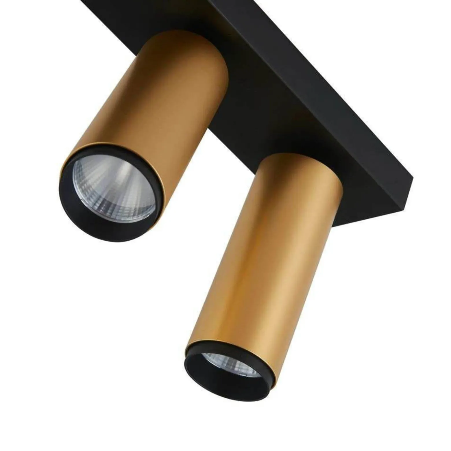 LOOM DESIGN LED-Deckenstrahler X-Beam, 2-flg., schwarz/gold