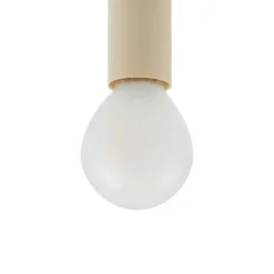 Lucande Deckenlampe Bidolo, messingfarben, Glas, 15 cm, IP44