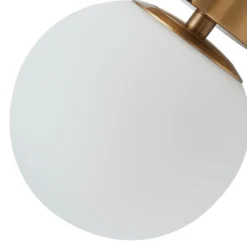 Lucande Deckenlampe Bidolo, messingfarben, Glas, 15 cm, IP44