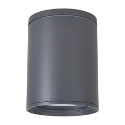Lucande Deckenstrahler Minna, anthrazit, 14cm, IP54, E27