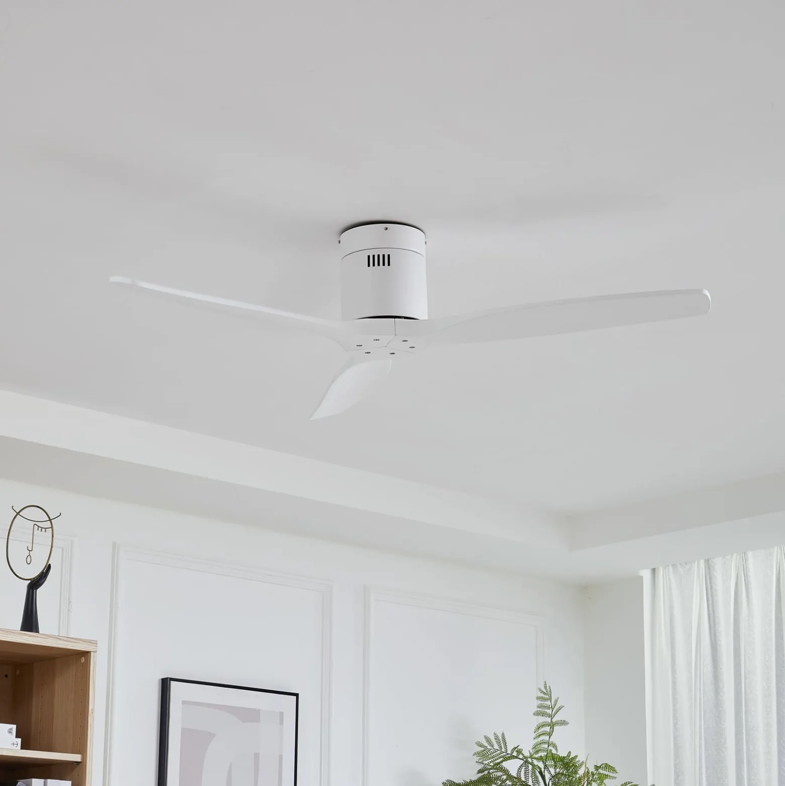 Lucande Deckenventilator Vindur, weiß, DC, leise