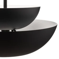 Lucande Hängeleuchte Kellina, Ø 48 cm, schwarz, Metall