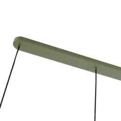 Lucande Hängeleuchte Malisa, grün, 3-fl., Metall, Länge 90cm