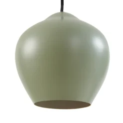 Lucande Hängeleuchte Malisa, grün, 3-fl., Metall, Länge 90cm