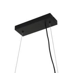 Lucande Hängeleuchte Naelen, schwarz/grau, 125 cm, Glas, G9