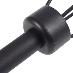 Lucande LED-Außenleuchte Elario, 222 cm, schwarz, Aluminium