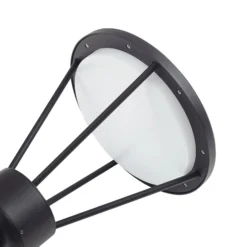 Lucande LED-Außenleuchte Elario, 222 cm, schwarz, Aluminium