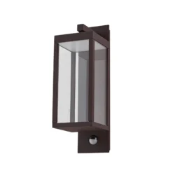 Lucande LED-Außenwandlampe Ferdinand, rost, Sensor, IP54