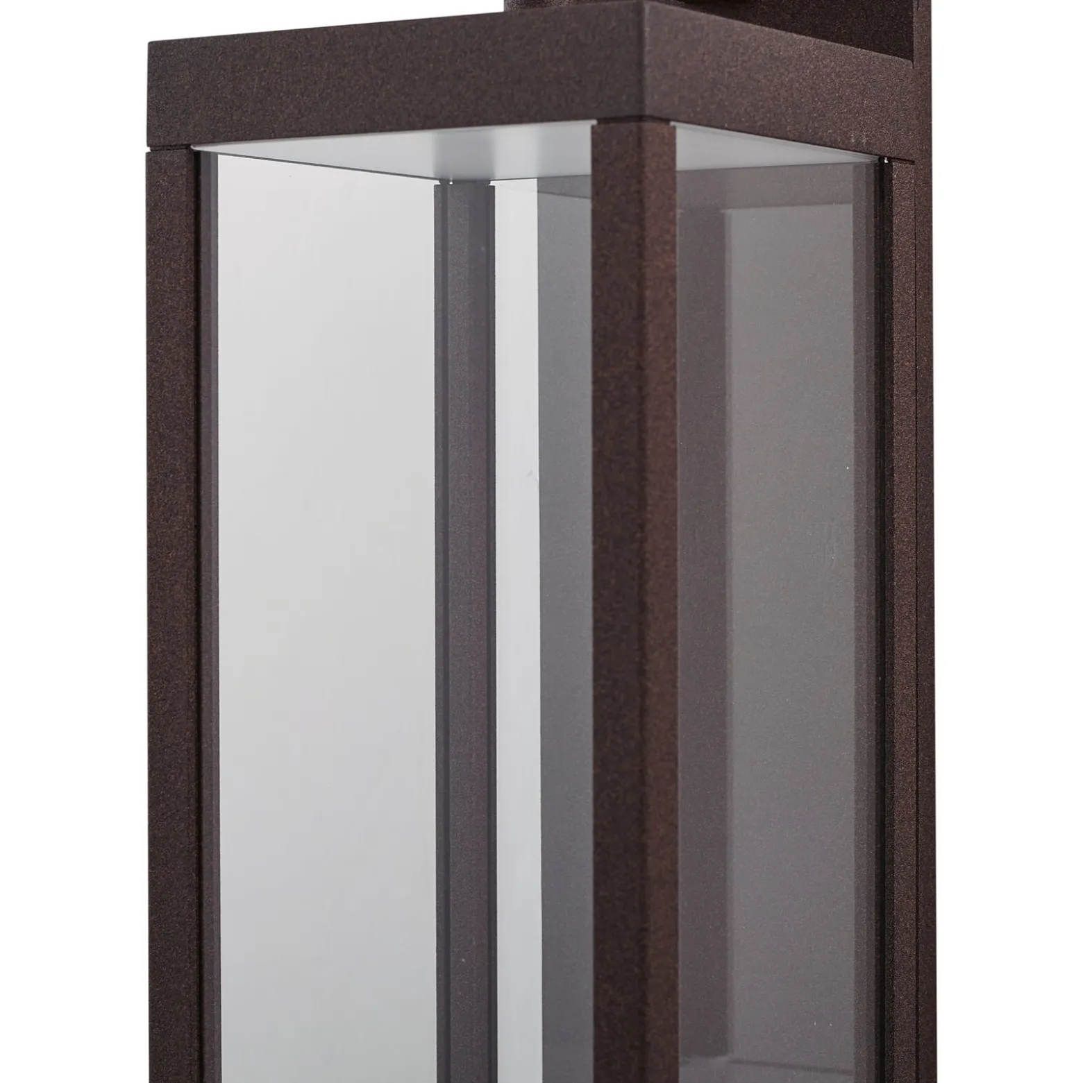 Lucande LED-Außenwandlampe Ferdinand, rost, Sensor, IP54