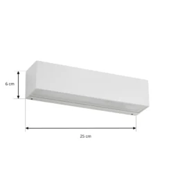Lucande LED-Außenwandlampe Lengo, 25cm, weiß, up/down, 3000K