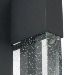 Lucande LED-Außenwandlampe Velune, anthrazit/klar, 46cm, CCT