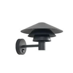 Lucande LED-Außenwandleuchte Montaro, anthrazit, IP54 Sensor