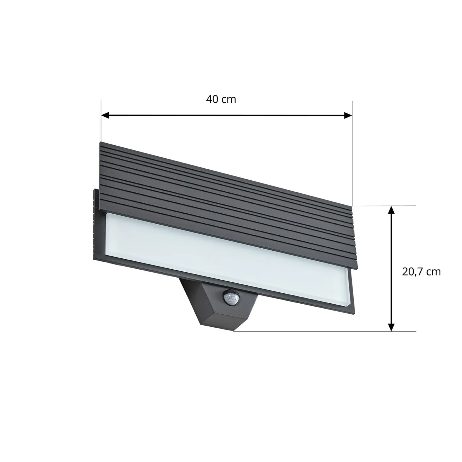 Lucande LED-Außenwandleuchte Melira, Sensor, anthrazit, IP65