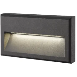 Lucande LED-Außenwandleuchte Weno, schwarz, Aluminium, IP65