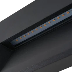 Lucande LED-Außenwandleuchte Weno, schwarz, Aluminium, IP65