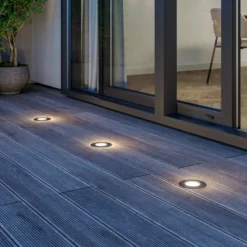 Lucande LED-Bodeneinbauleuchte Ava, Ø 12 cm, rund, IP67