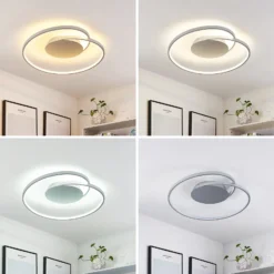Lucande LED-Deckenlampe Enesa, 63 cm, CCT, Remote, dimmbar