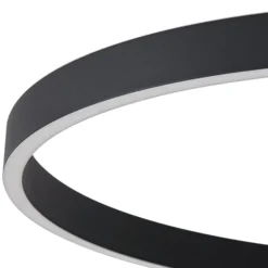 Lucande LED-Deckenlampe Isalin, 60 cm, schwarz, CCT, dimmbar