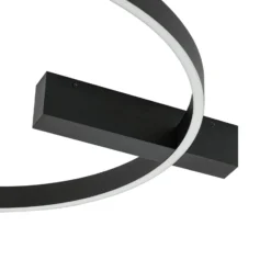 Lucande LED-Deckenlampe Isalin, 60 cm, schwarz, CCT, dimmbar