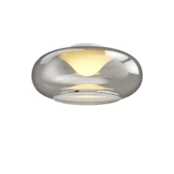 Lucande LED-Deckenlampe Mijo, Ø 43 cm, rauchgrau, Glas