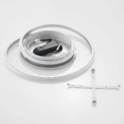 Lucande LED-Deckenlampe Noud, 49 cm, silber, Alu, dimmbar