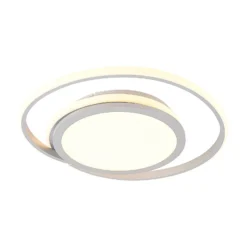 Lucande LED-Deckenlampe Noud, 49 cm, silber, Alu, dimmbar