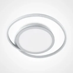 Lucande LED-Deckenlampe Noud, 49 cm, silber, Alu, dimmbar