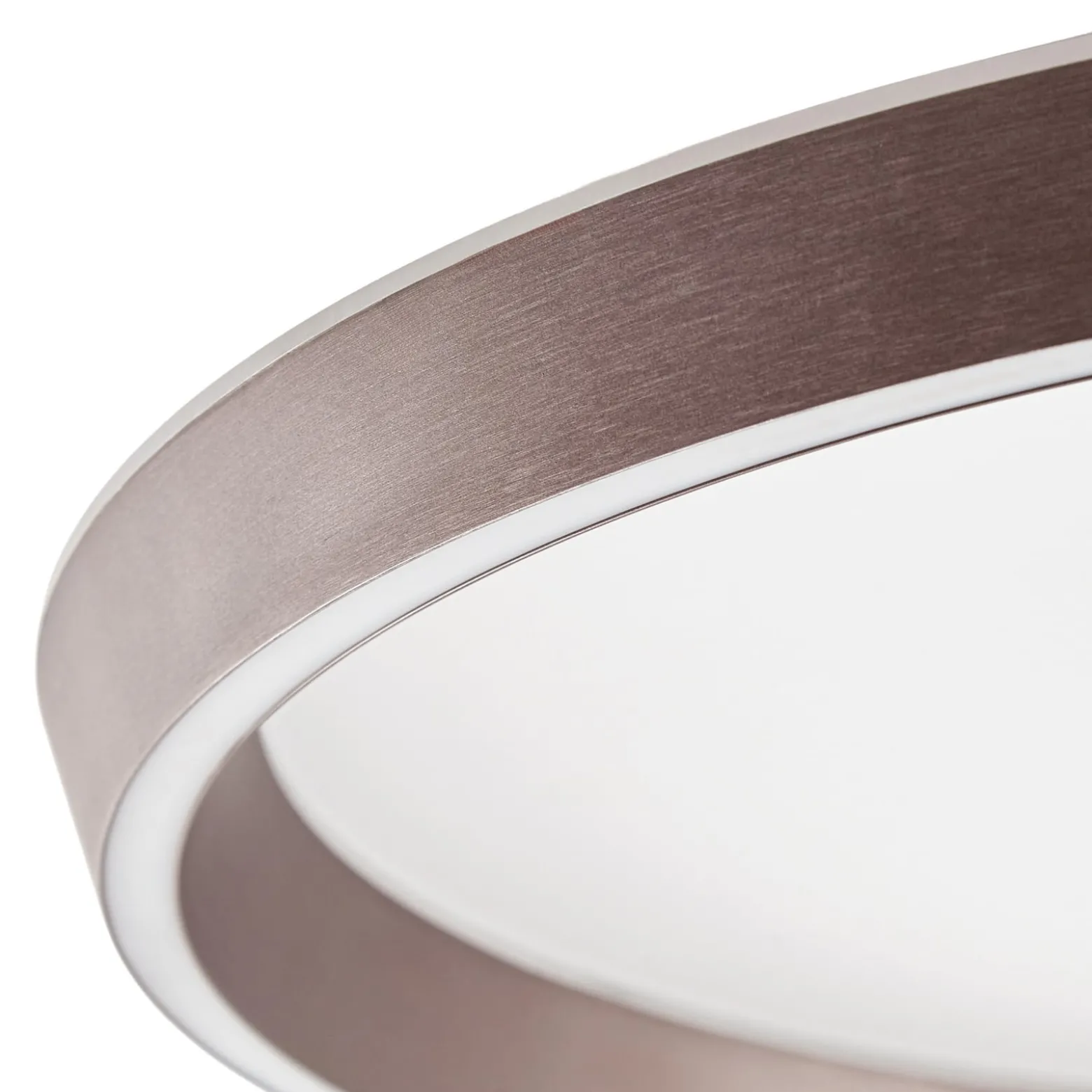 Lucande LED-Deckenlampe Rylan, braun, Ø 62 cm, dimmbar, CCT