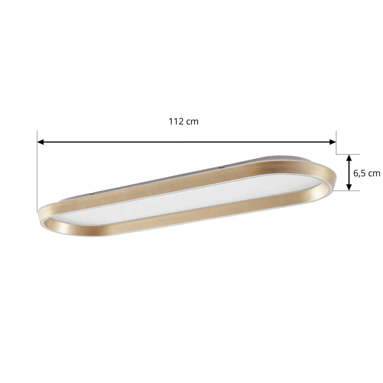 Lucande LED-Deckenlampe Rylan, 112 cm, messing, dimmbar, CCT