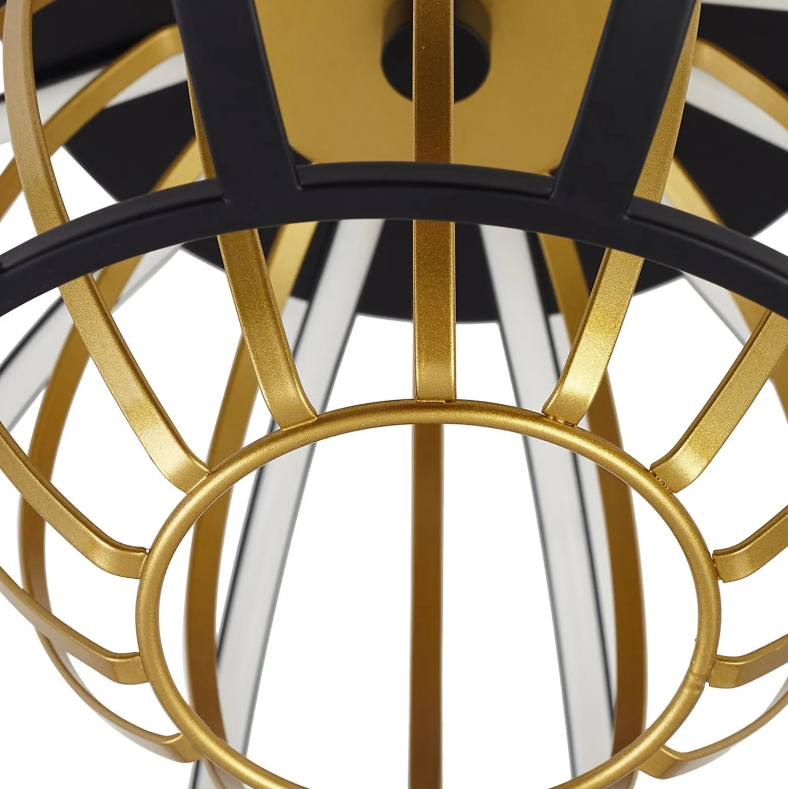 Lucande LED-Deckenleuchte Birger, Ø 39cm, schwarz/gold