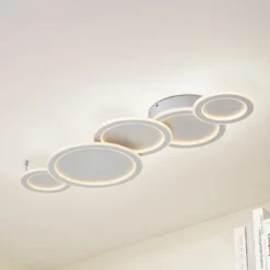 Lucande LED-Deckenleuchte Diala, weiß, Metall, 96 cm
