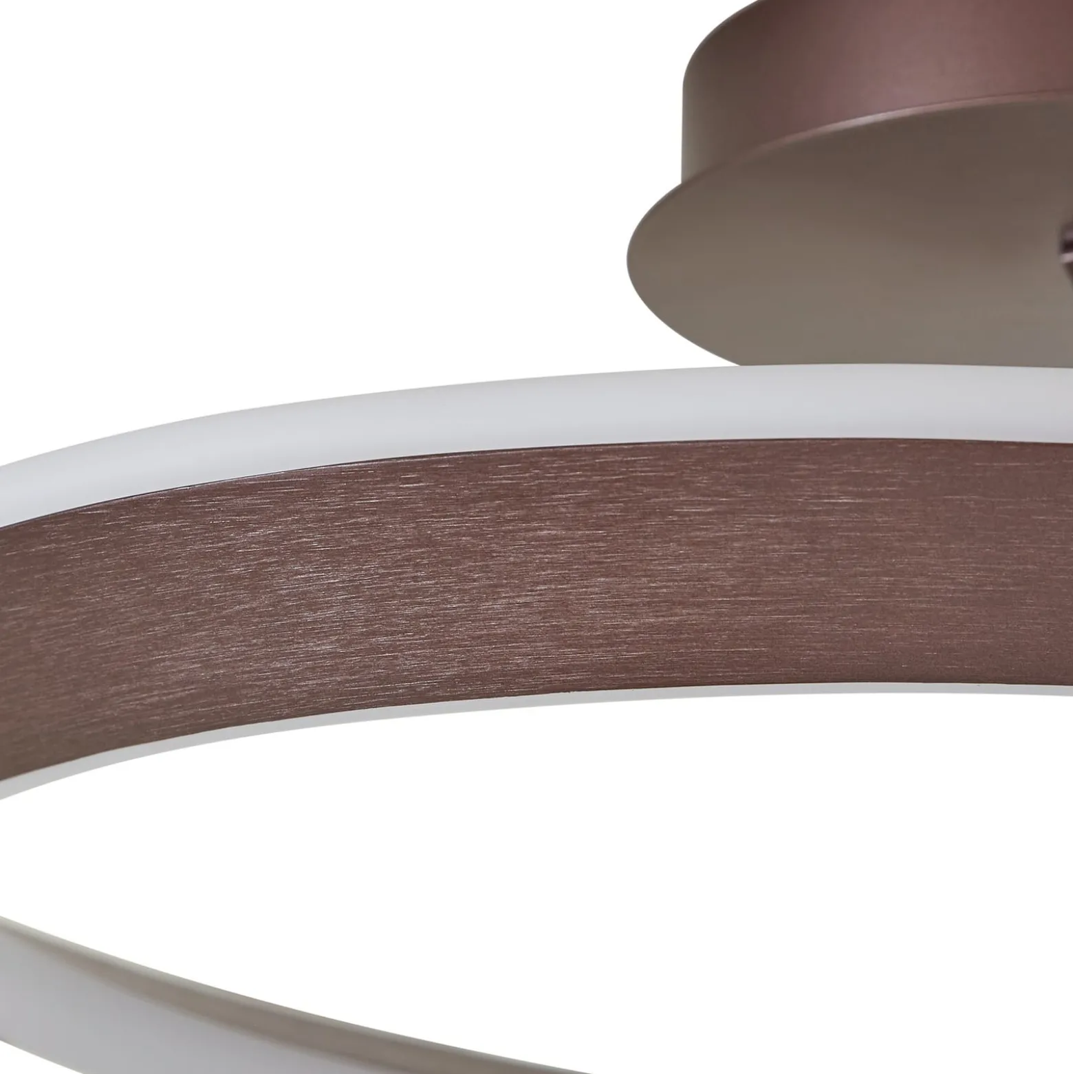 Lucande LED-Deckenleuchte Eldra, kaffeebraun, Ø 55 cm, CCT