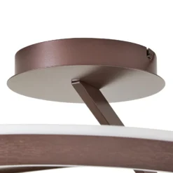 Lucande LED-Deckenleuchte Eldra, kaffeebraun, Ø 55 cm, CCT