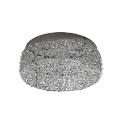 Lucande LED-Deckenleuchte Felias, chromfarben, Glas, Ø 35 cm