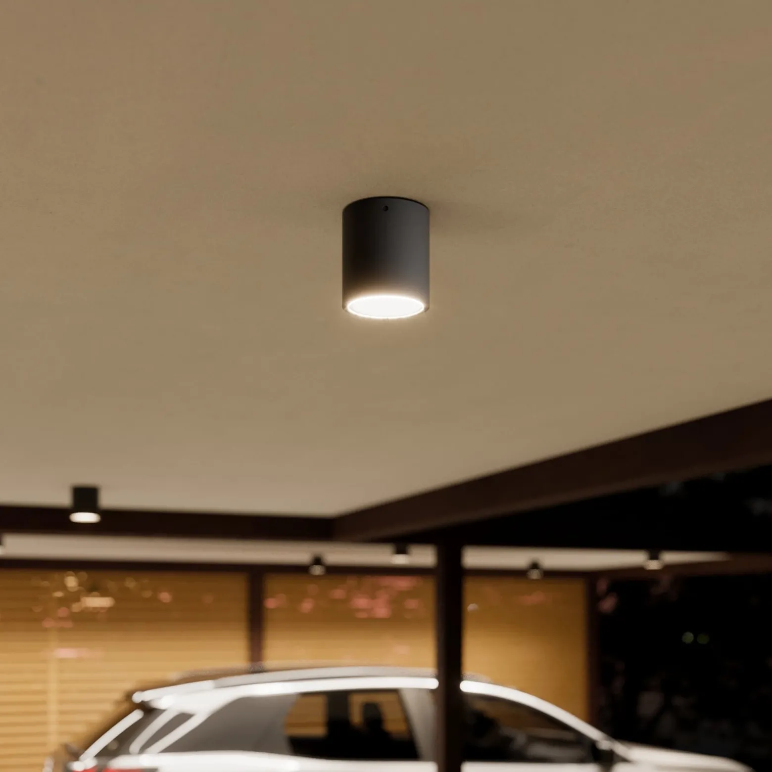 Lucande LED-Deckenleuchte Meret, rund, anthrazit, Metall