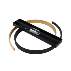 Lucande LED-Deckenleuchte Natsuma, schwarz/gold, Ø50 cm