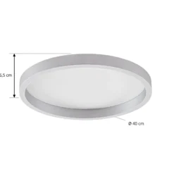 Lucande LED-Deckenleuchte Rotundo, Ø 40 cm, alu, dimmbar