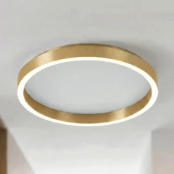 Lucande LED-Deckenleuchte Rotundo, Ø 40 cm, messing, dimmbar