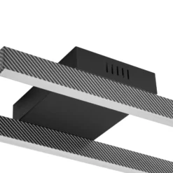 Lucande LED-Deckenleuchte Yvor, 100 cm, schwarz, Aluminium